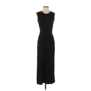 SANDRO Black Crew-Neck Wide Leg Jumpsuit - FR 36 / US 4